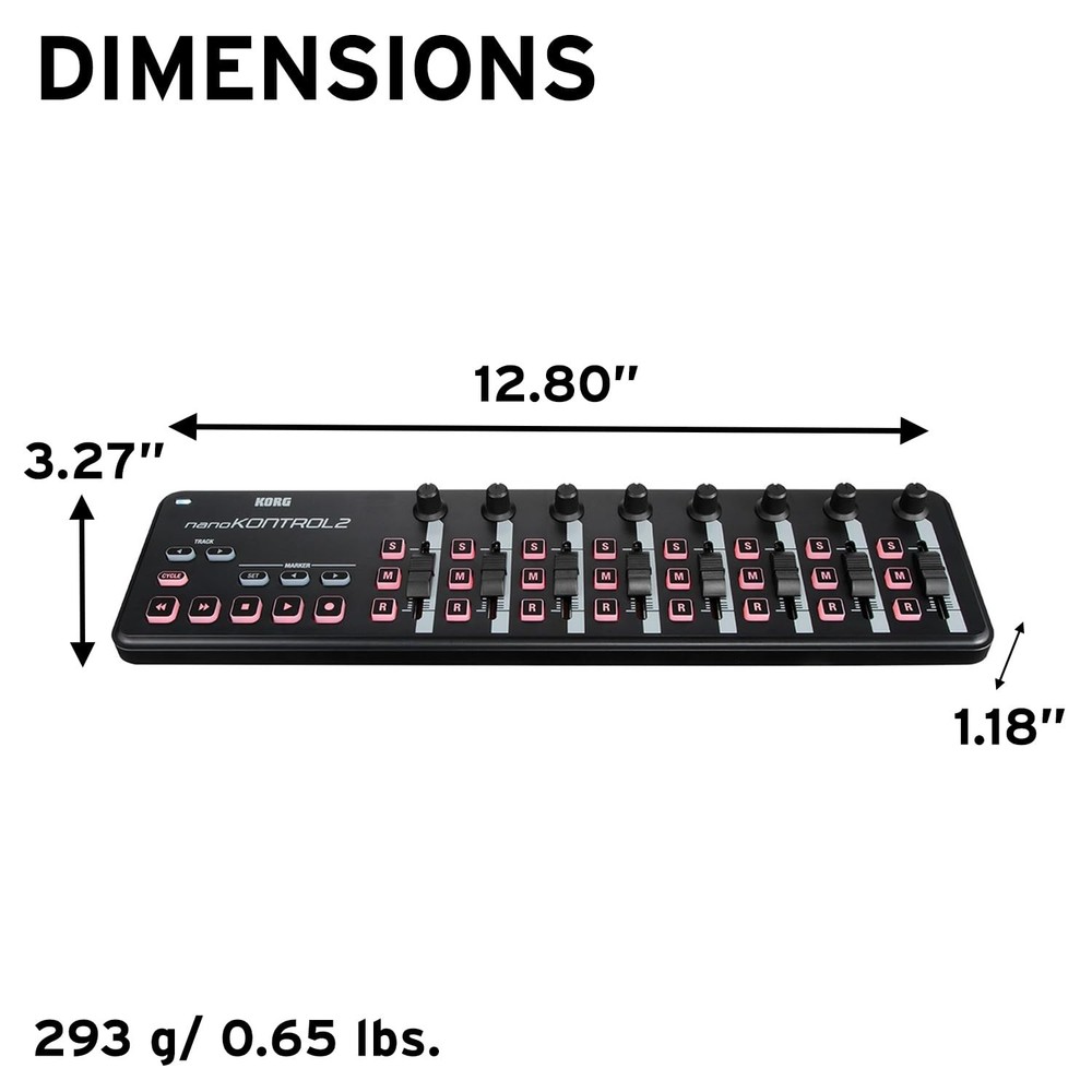 nanoKONTROL2 Slim-Line USB Control Surface, Black