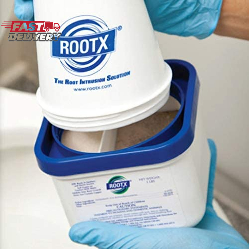 Rootx - 2 LB. JAR (No Funnel/Applicator) Foaming Root Control for Sewer Lines an