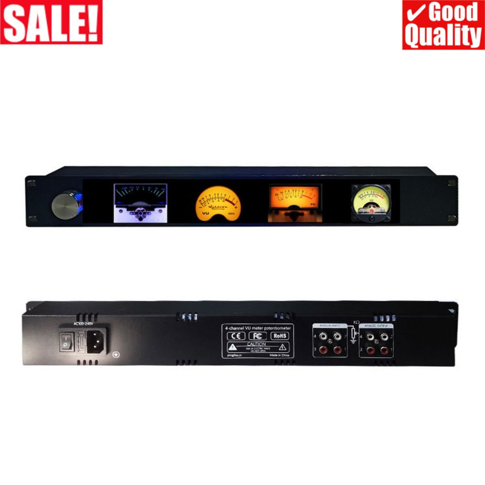 Multi-mode 4Ch LCD VU Meter Volume Controller with Digital Volume Potentiometer