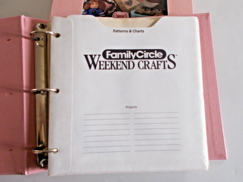 Family Circle Weekend Crafts 2 Binder Book Set Patterns Projects 1991