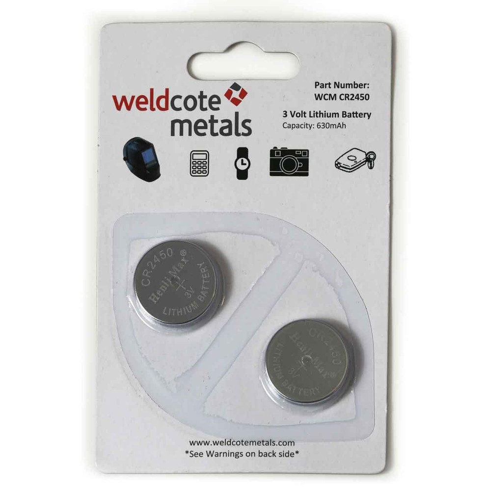 Weldcote Replacement Batteries Lithium CR2450 2 pack