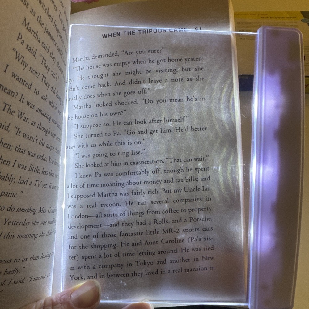 2pc LED Panel Reading Light, Flat Book Light Page Book Light For Reading In Bed
