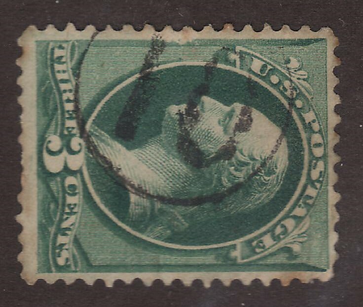 Scott # 184 3c Washington Fancy Cancel "10"