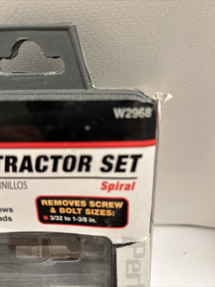 Performance Tool W2968 8 Piece Screw Extractor Set, New