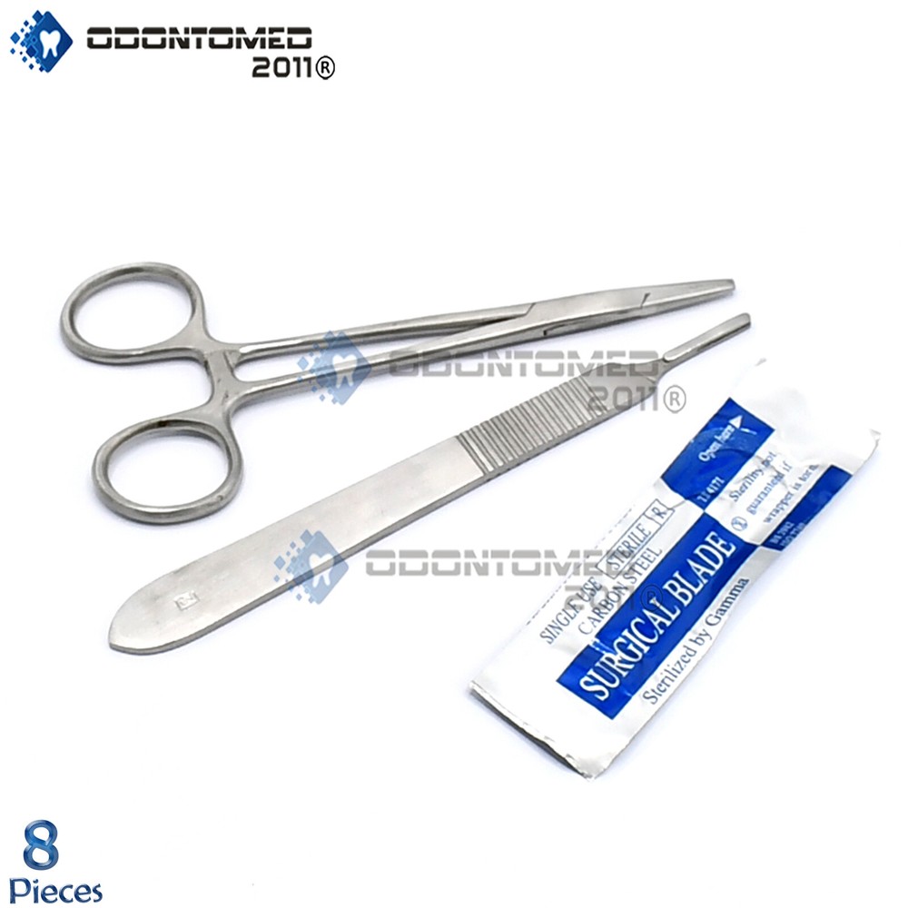 Basic Surgical Kit - Suture Set, Needle Holder, Forceps, Scalpel, Scissors etc