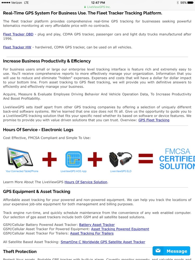 GPS System - Live View PT-10 portable unit