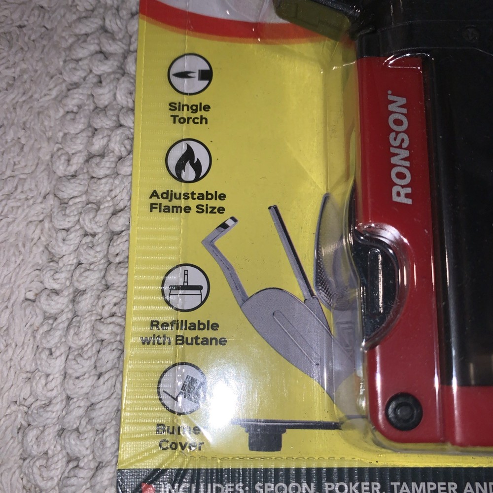 Ronson SideKyck Refillable Butane Lighter Red Model # R1B18