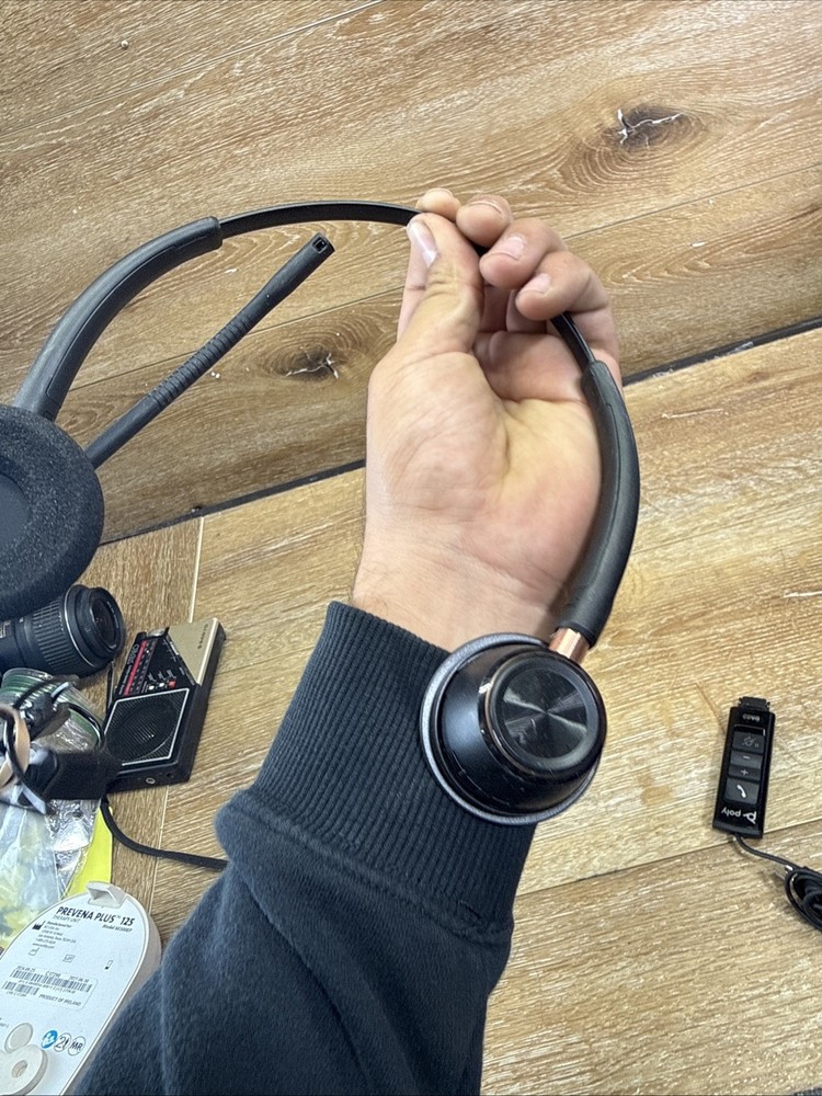 Plantronics Encore Pro HW520 Binaural Headset + Poly DA85-M USB Audio Processor