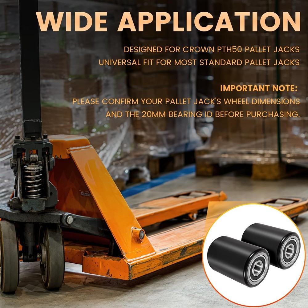 Pallet Jack for CRWON PTH50 Pallet Jack Wheel Replacement Kit Set Complete
