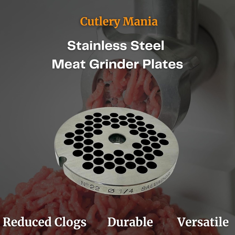 #22 Meat Grinder Plate. (#22 Reversible 3/8")