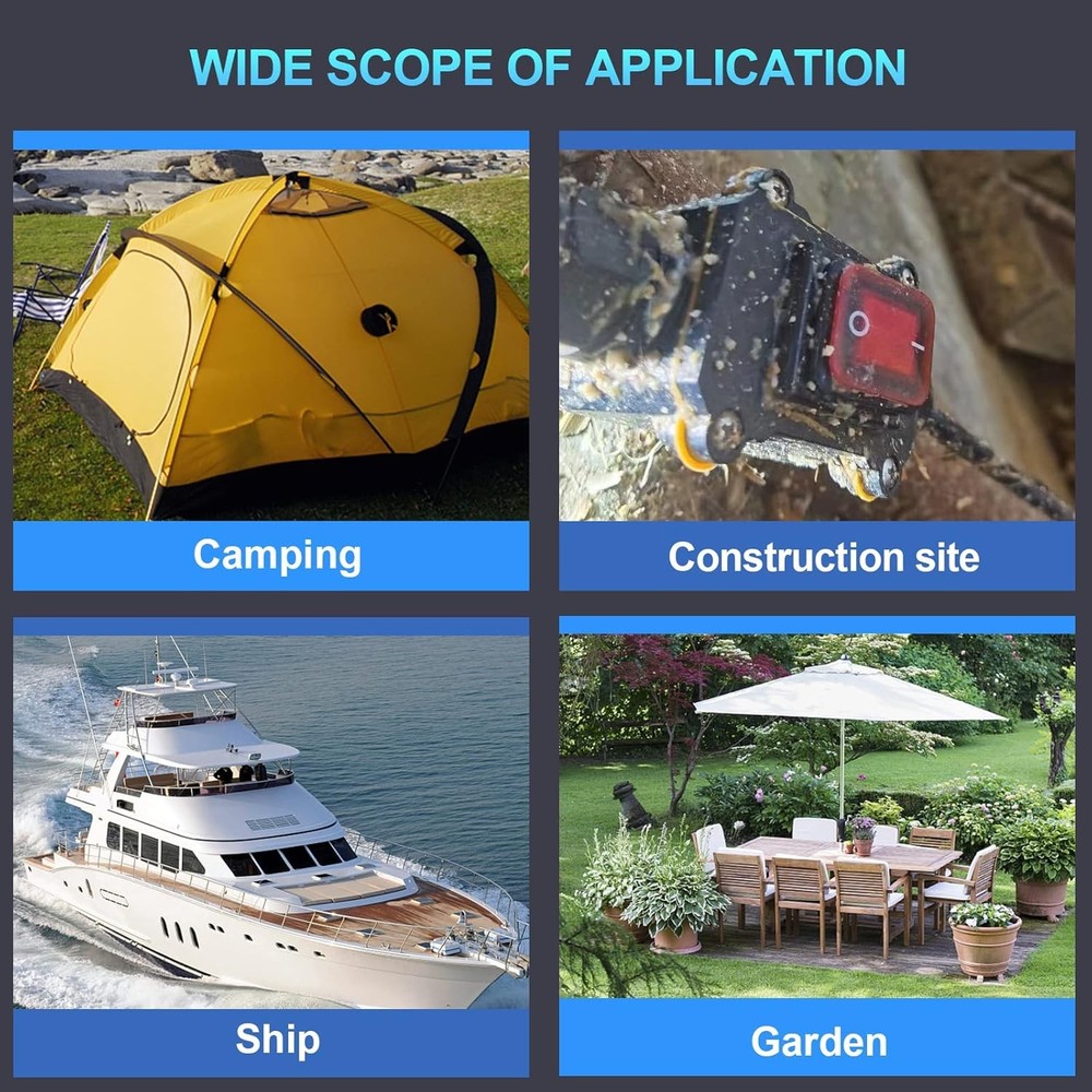 Waterproof On Off Toggle Switch Double Switch/Outlet Red/2 Switch/2 Outlet