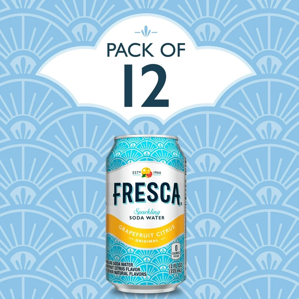 Fresca grapefruit citrus Soda Pop, 12 fl oz, 12 Pack Cans.....