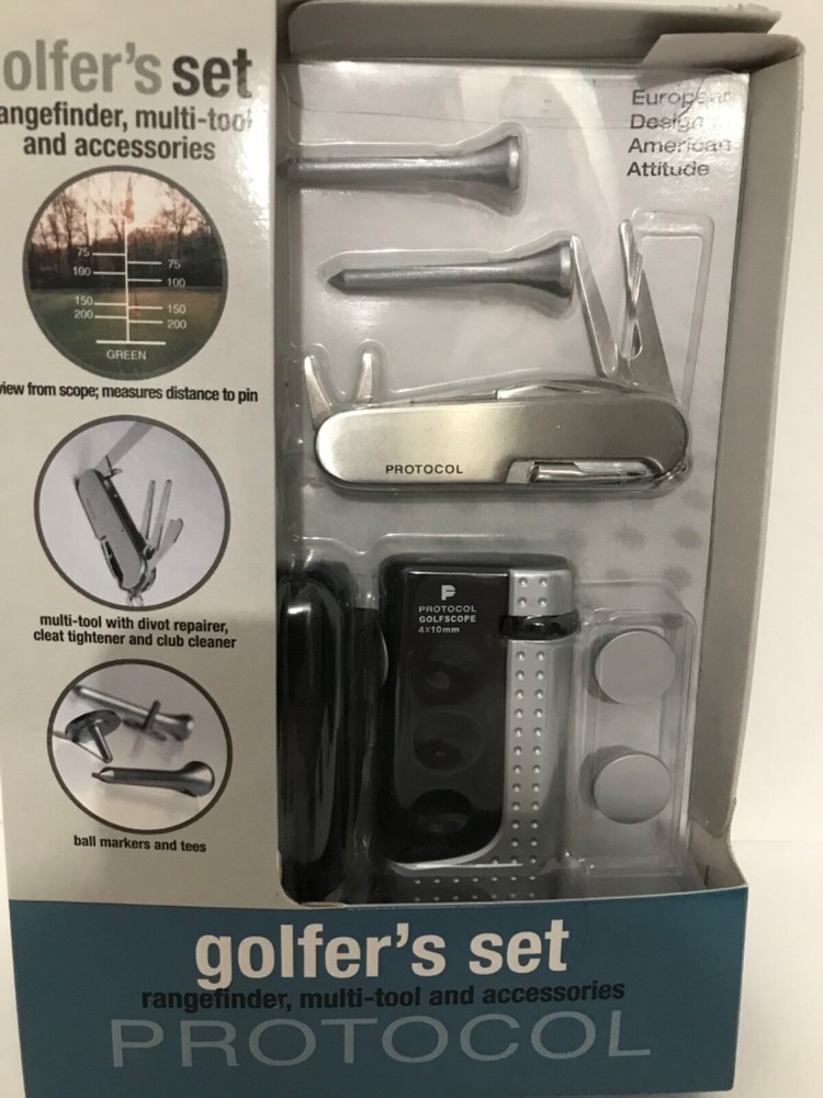 Protocol Golfers Multi Tool Set Rangefinder And Accessories Golfing golf tech