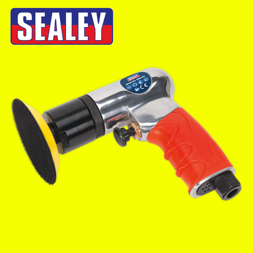 Sealey 75mm 3" Mini Lightweight Hook & Loop Air Polisher/Buffer/Buffing GSA722