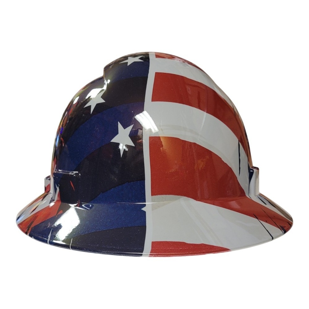 American Flag Full Brim Hardhat
