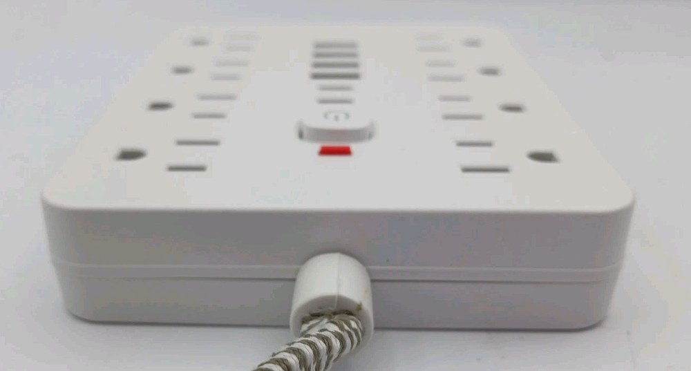 Power Strip White Adapter-Surge Protector, USB-C, USB Outlets, AC Socket TT-PS10