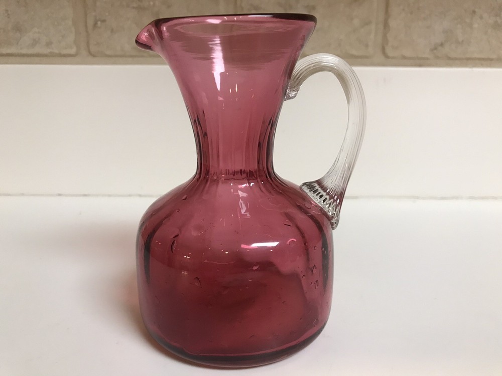 Pilgrim Cranberry Glass Creamer