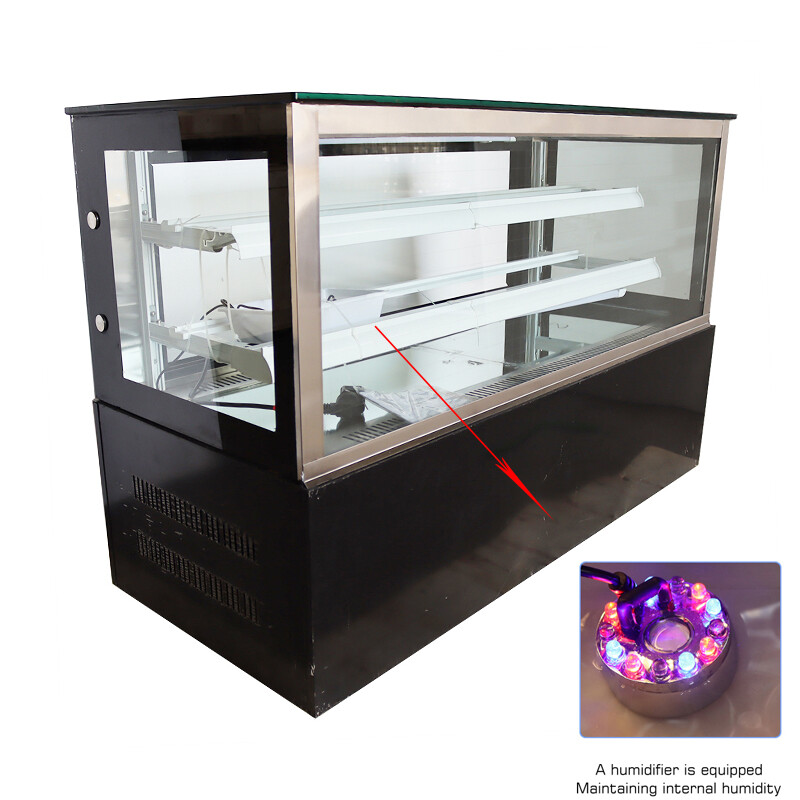 47''Countertop Refrigerators Cake Showcase Right Angle Cooling Display Case 220V