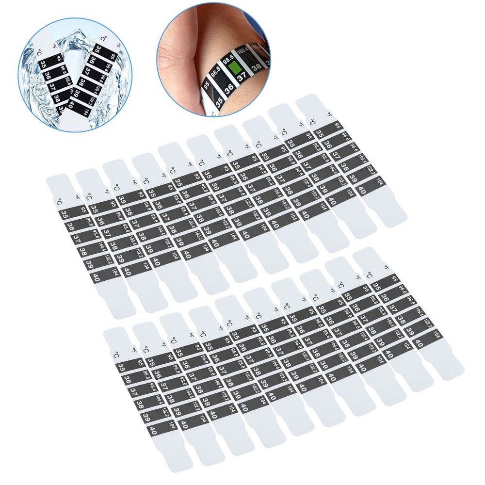 20pcs Reusable Forehead Thermometer Strips For Quick Temperature Measurement For