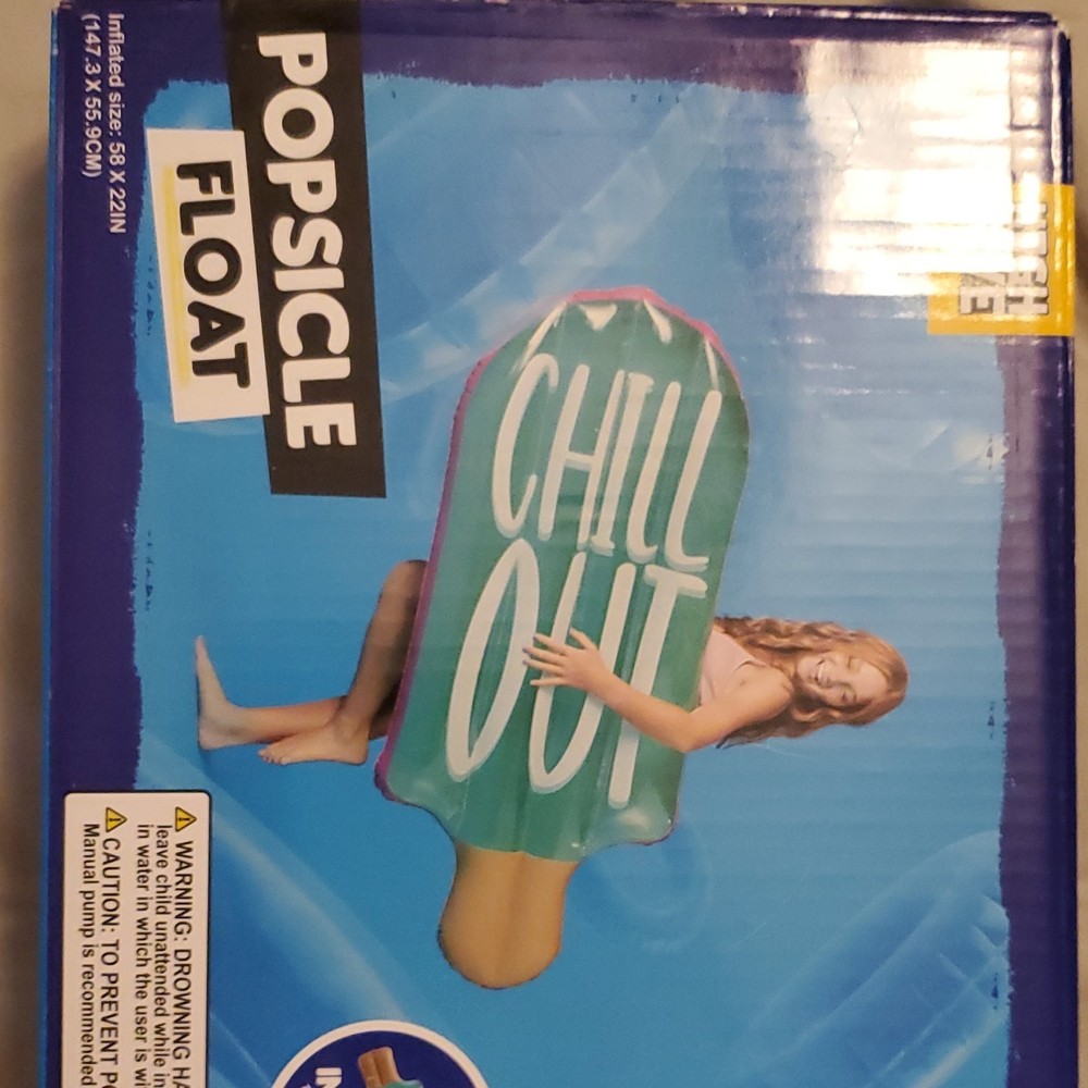 Chill Out Popsicle Float Inflatable Swimming Pool Float 71in x 35.5in
