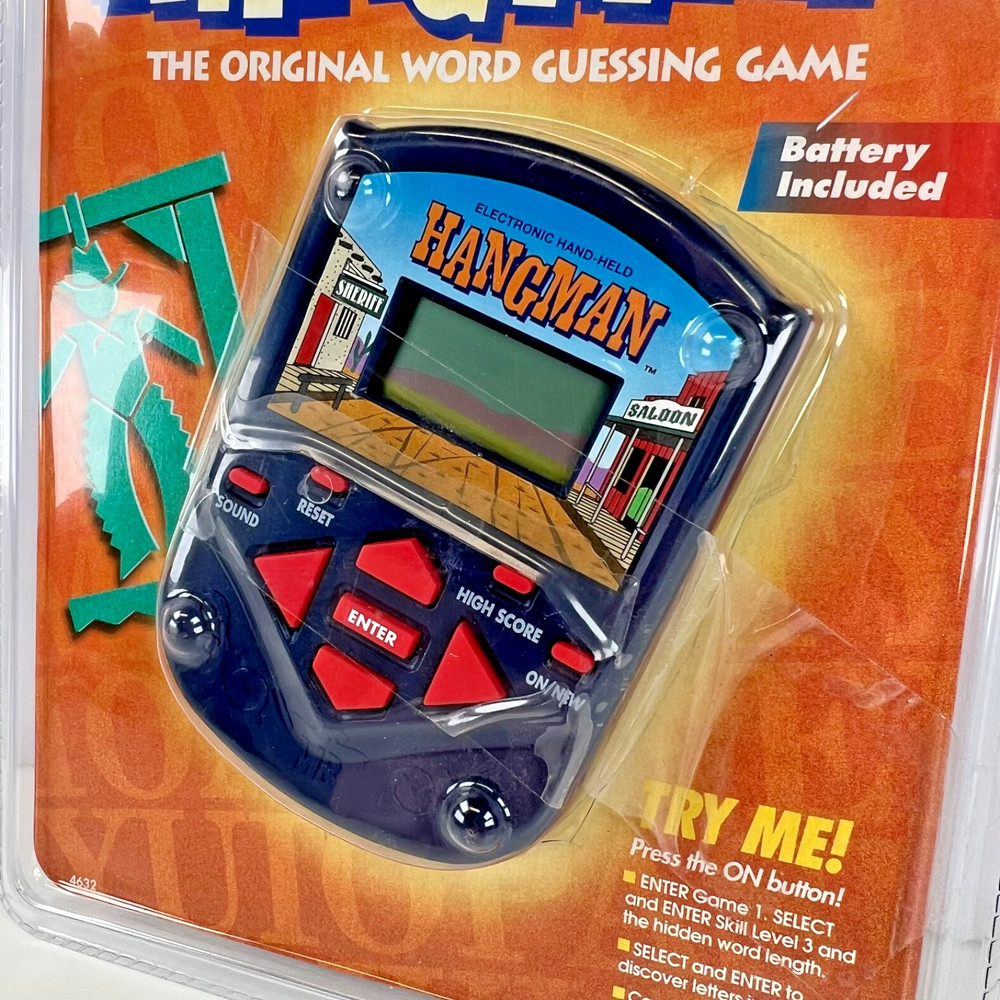 Milton Bradley Electronic Handheld Hangman 1997 – Read Description