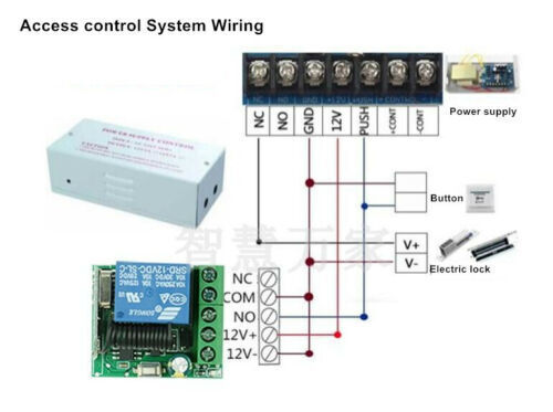 Wireless Remote Control Delay Switch System 12V 1CH Transmitter&Receiver 433MHz