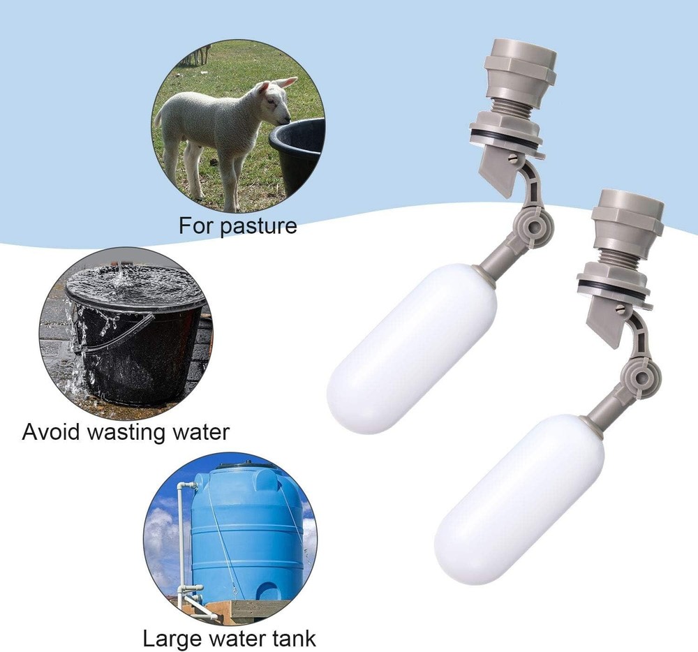 4x Water Float Valve Adjustable Arm Water Filter Float 1/2" Automatic Fill Stop