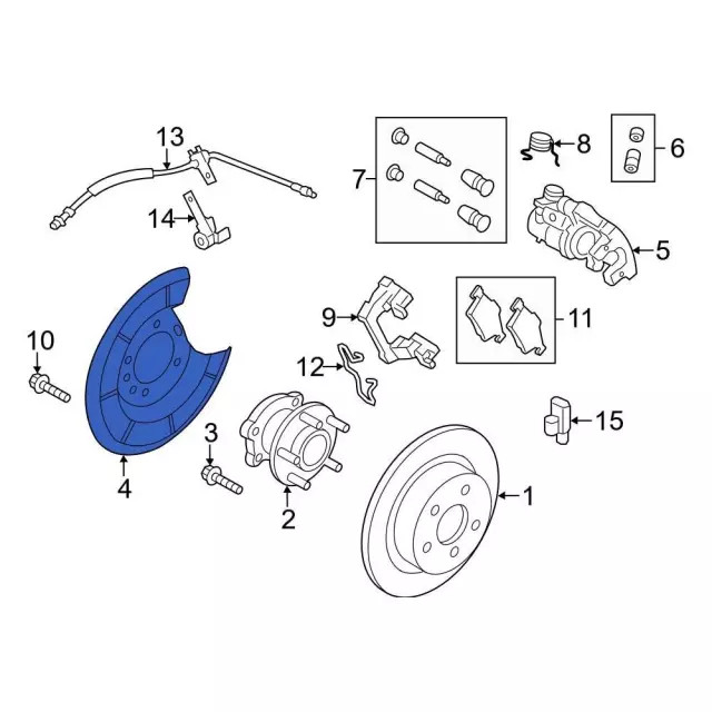 Genuine Ford Brake Dust Shield CV6Z2C028B