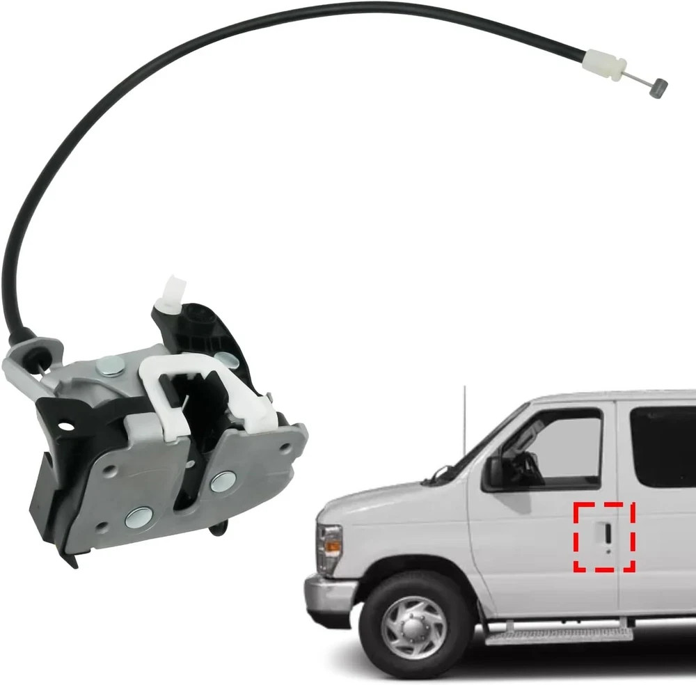 Door Latch Assembly Compatible with 1996-2019 E150 E250 E350 E450  Front Left