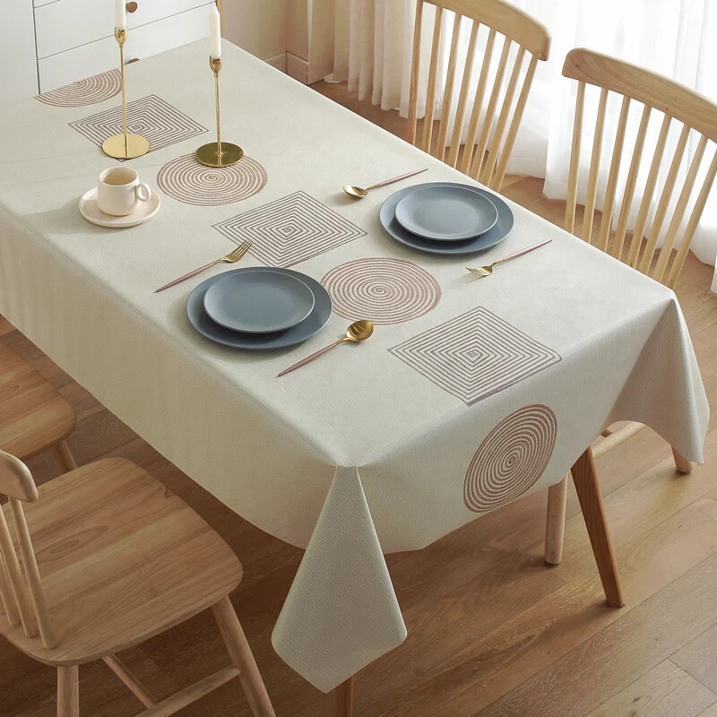 Printed Tablecloth Thickened Rectangular Home Party Dining Room Table Cover