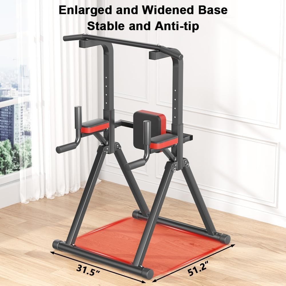 Foldable Power Tower, Adjustable Multifunction Pull up Bar Tower Station, Pullup