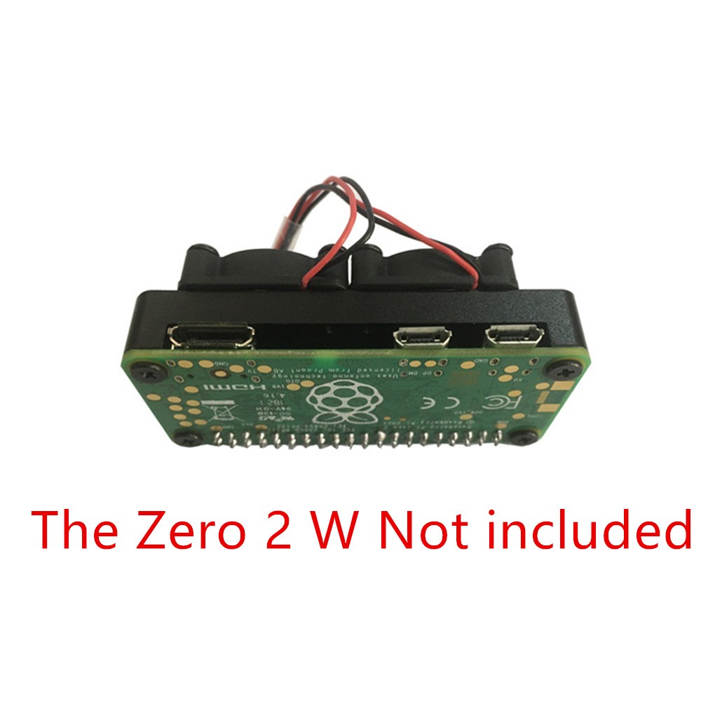 Open Case Aluminum Heatsink Case With Double Fans for Raspberry Pi Zero 2W