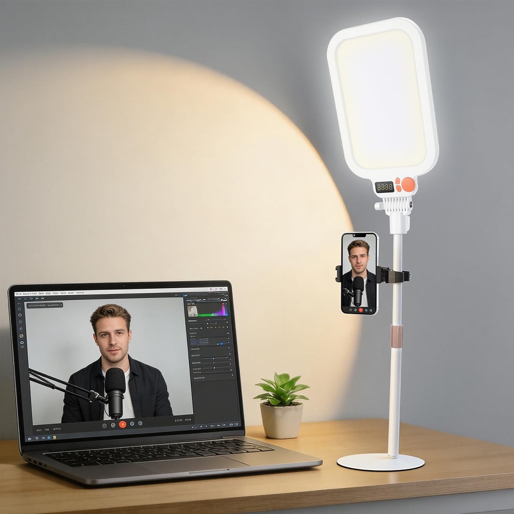 9" Large Ring Light with Stand, 7000K Professional Full-Screen Big Ring Light...