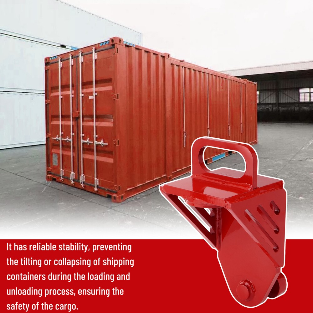 Shipping Container Jack Lug, with Handle, Red Jack Leveling Attachment 74000lbs