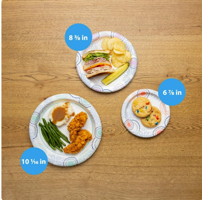 Great Value Disposable Paper Plates, 8.5", 200 Count