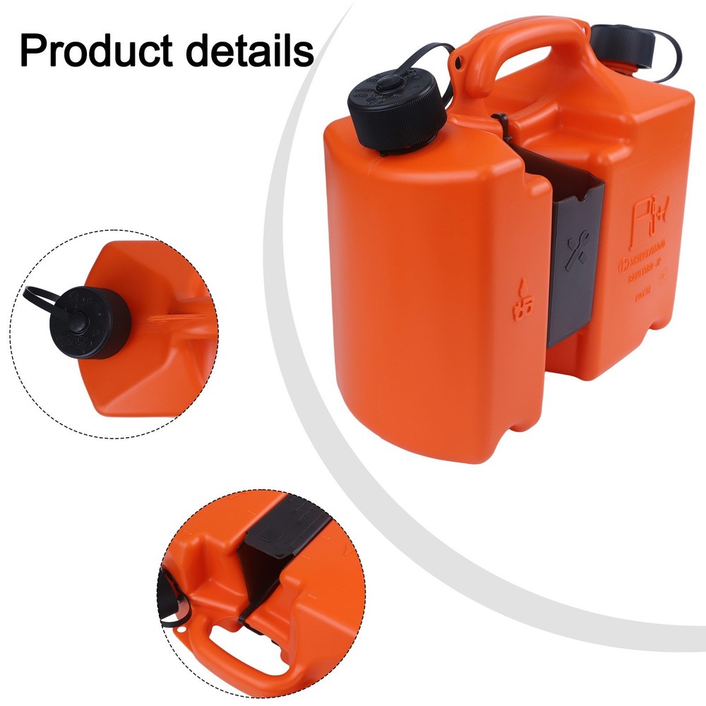 Practical 5L Oil Combi Can With Integrated Tool Carriers For Chainsaw Users