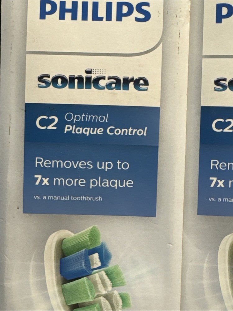 sonicare C2 Plaque Control Mediums Full Size 6 count scuffed packaging