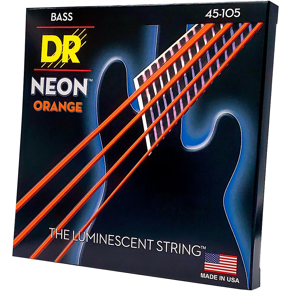 DR Strings Neon Orange Medium 4 String Bass Strings