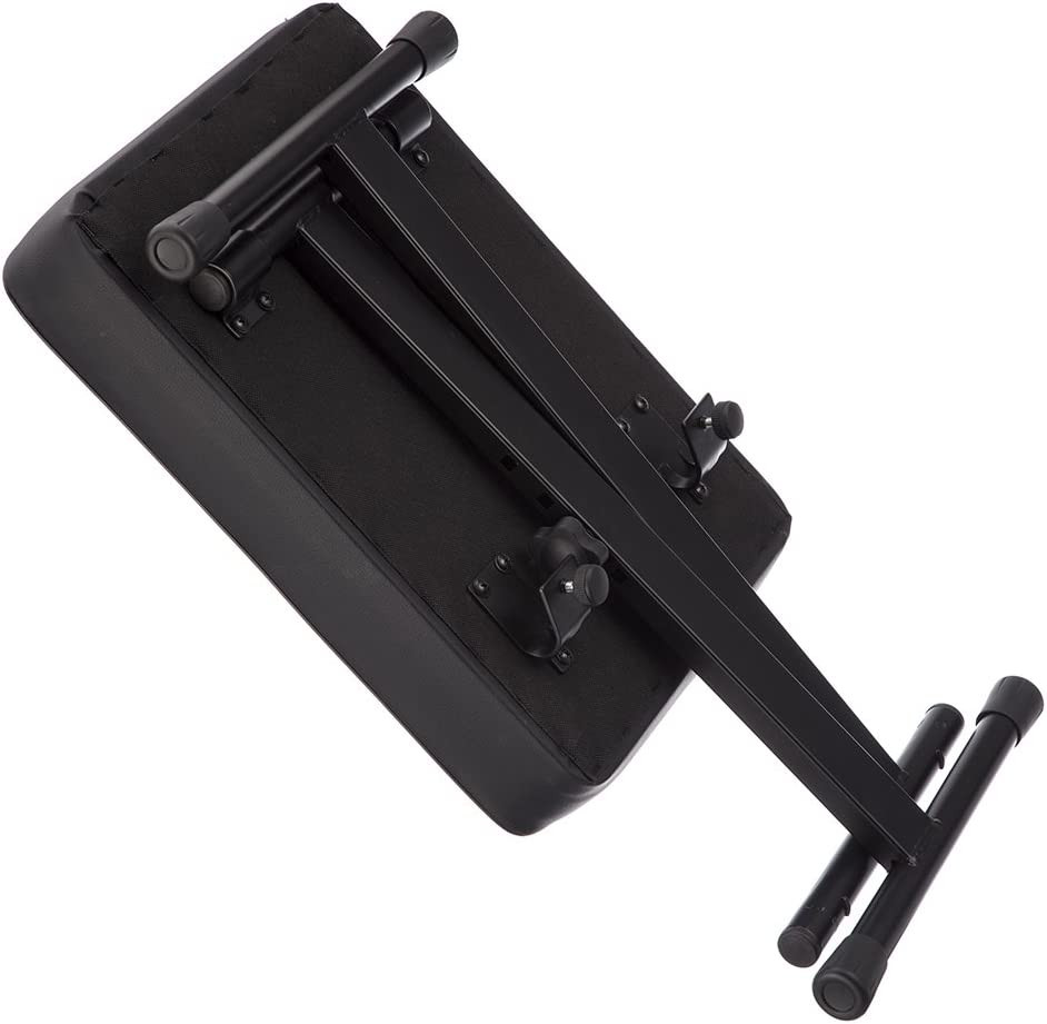 KB100 Adjustable Padded Keyboard Bench, X-Style, Black