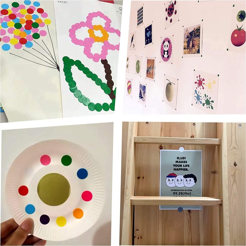 6528 Pieces Colored Dot Stickers, 1/4" Small Color Labels Coding Circle Round Co