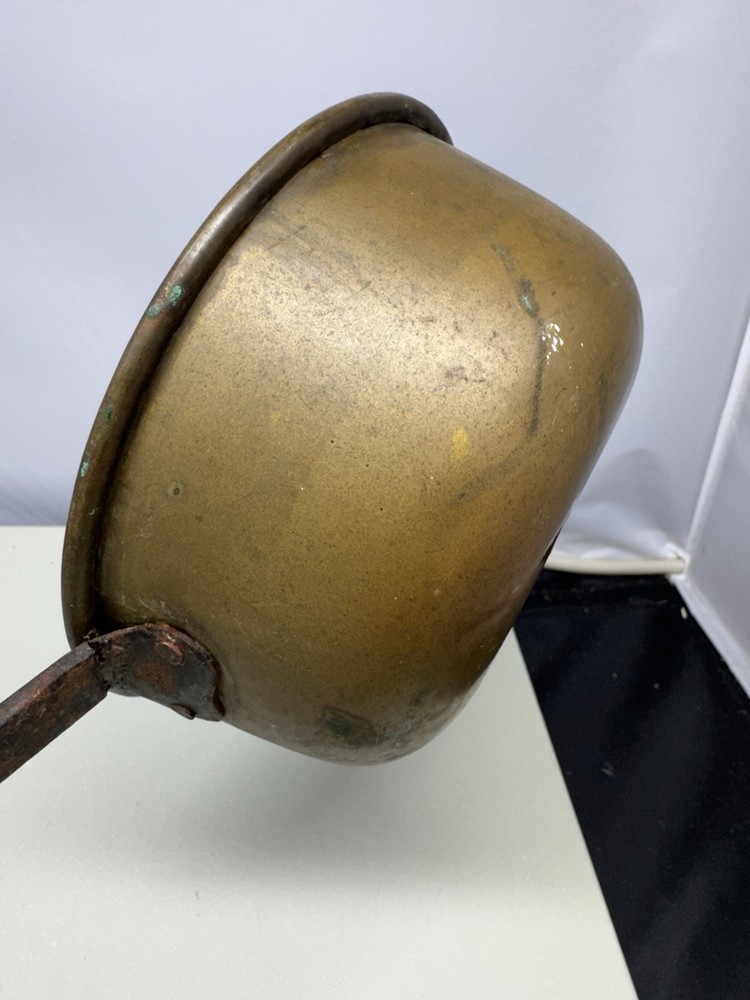Antique Long Handled Copper Fireplace Pan