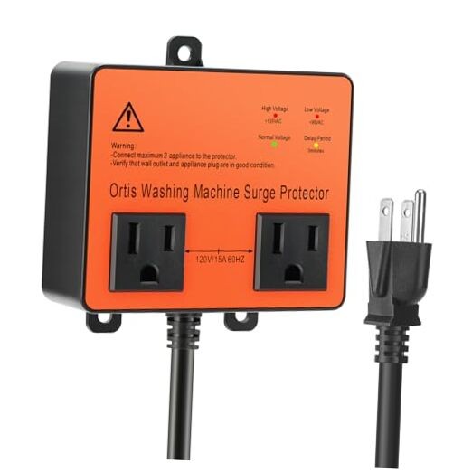 Washing Machine Surge Protector,  Double Outlet Voltage Protector for Home