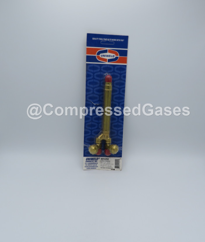 Uniweld WH250 Torch Handle, 8.5" Length, "B" 9/16" - 18