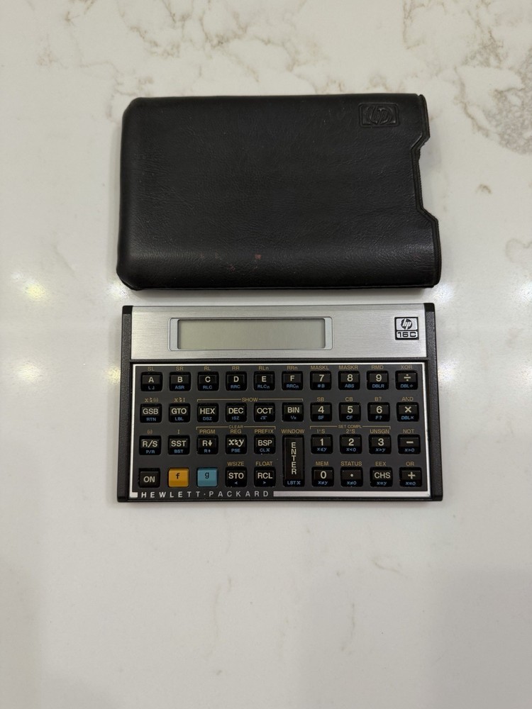 Hewlett-Packard HP-16C Programmers Calculator w/Case/New Batteries - Tested