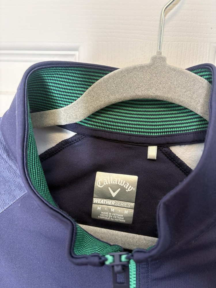 Callaway Weatherseries Men’s Medium Quarter Zip Golf Pullover Swing Tech Blue
