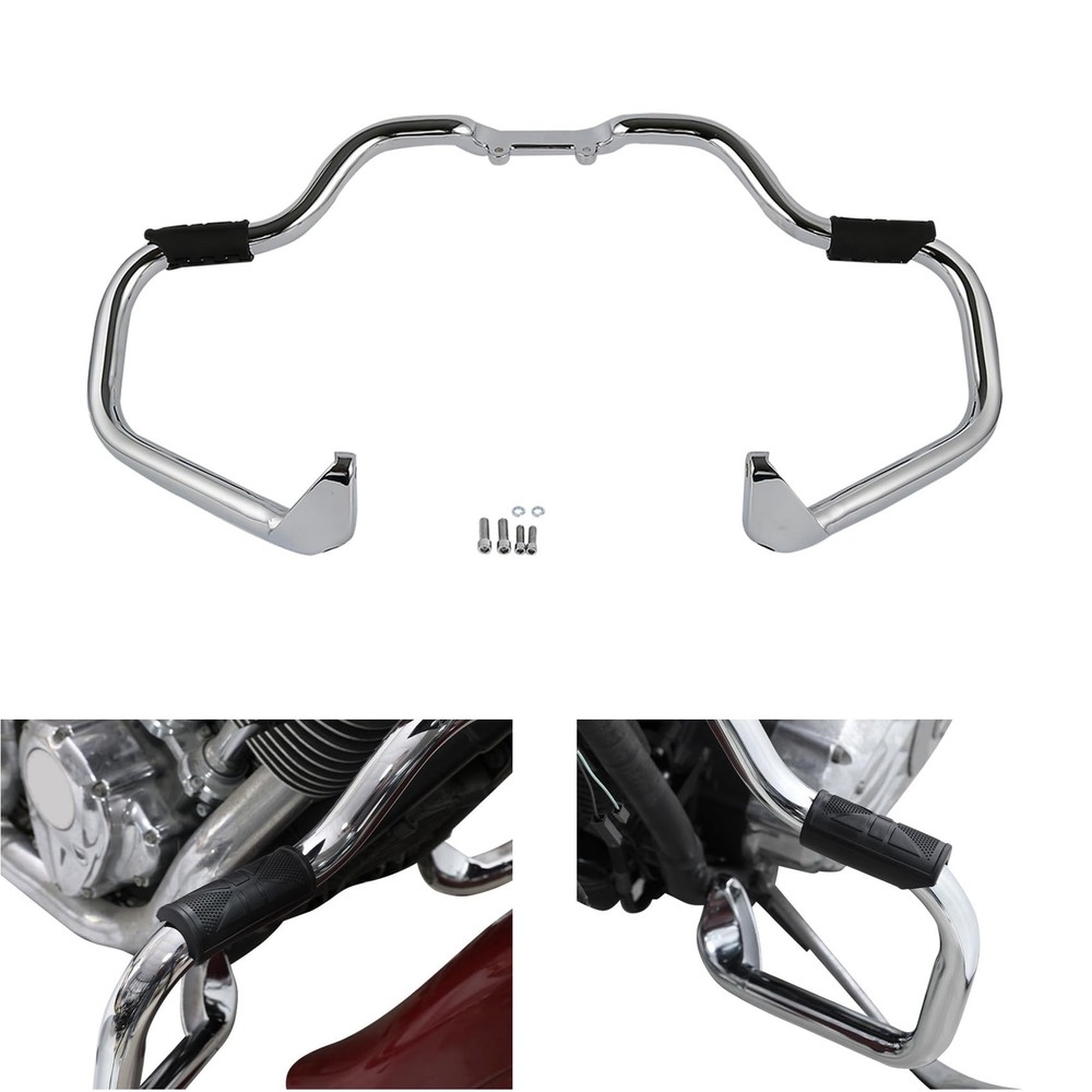 Chrome Mustache Engine Guard for Chieftain 2014-2025 Springfield 2016-2025