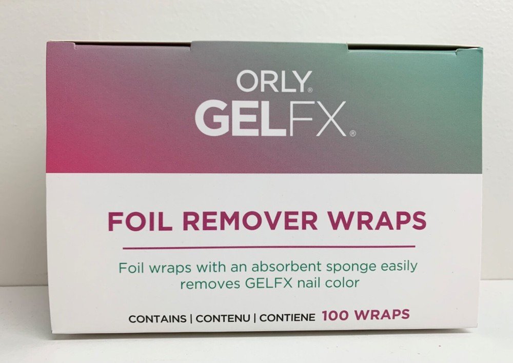 ORLY GELFX Nail - FOIL REMOVER WRAP - 100 Wraps/Pack #33100