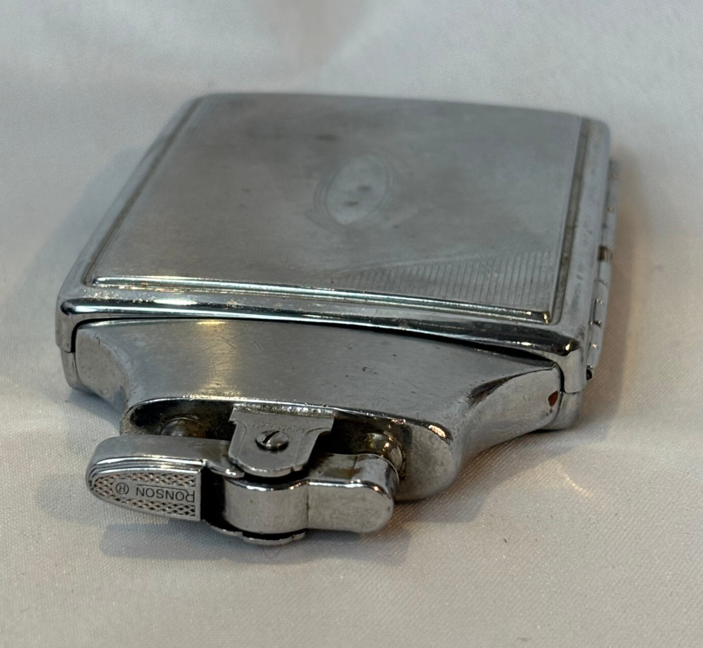 Vtg Ronson Mastercase Lighter Cigarette Case Combo