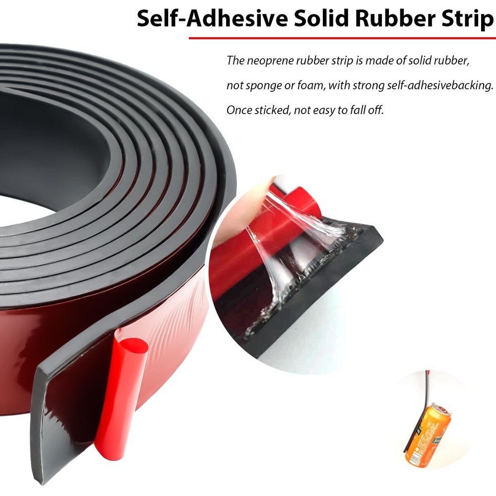 Neoprene Rubber Strips Self Adhesive Solid Rubber Sheets Rolls & Strips for S...