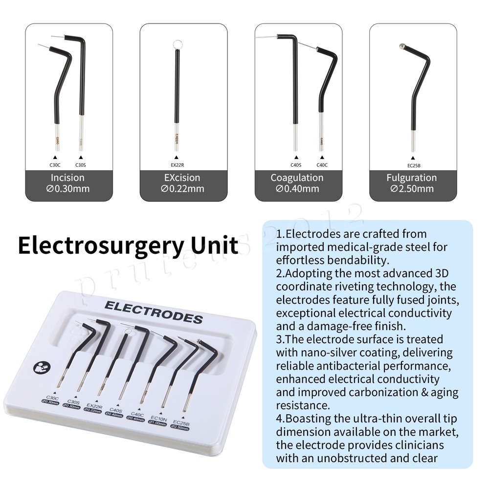 7 x ES20 Electrosurgery Electrode Tips